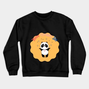 Father's Day Cute Panda Wishes Crewneck Sweatshirt